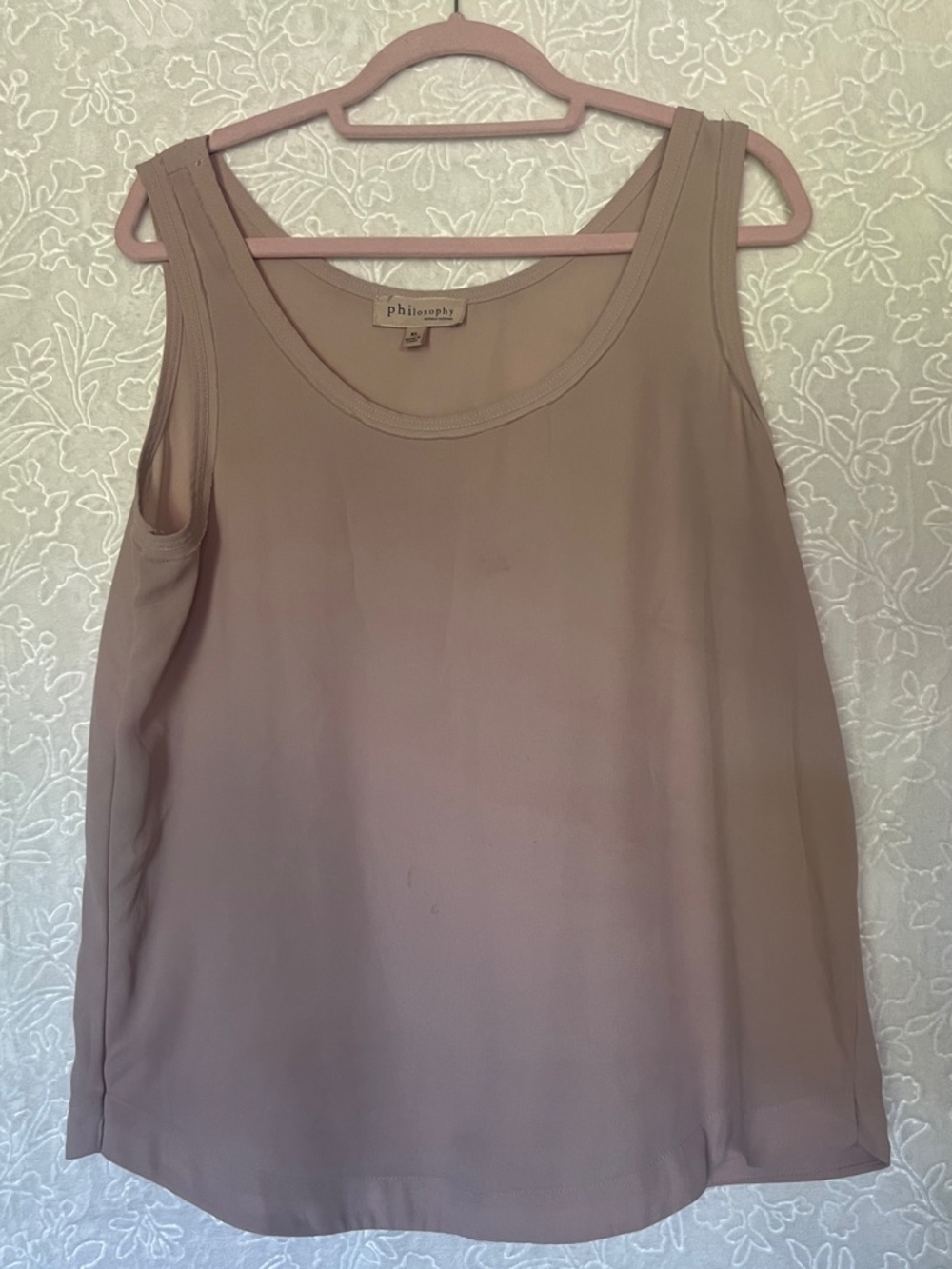 Philosophy Mauve-Taupe Scoop Neck Sleeveless Tank